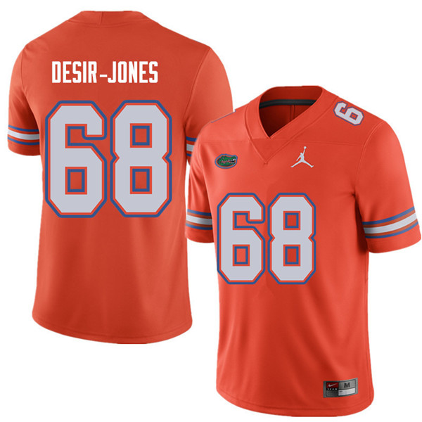 Jordan Brand Men #68 Richerd Desir-Jones Florida Gators College Football Jerseys Sale-Orange